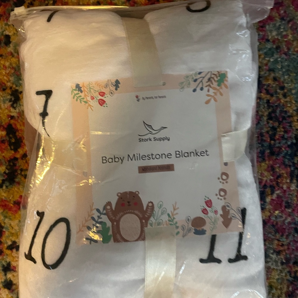 Baby milestone blanket